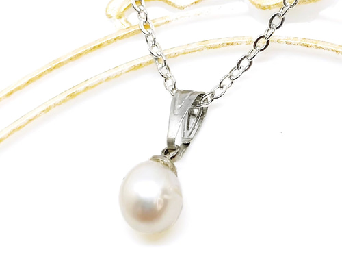 【ほぼ新品】真珠ペンダントネックレス シルバー 楽天市場】マベ真珠 ペンダント パールネックレス 16-18mm ホワイト 半