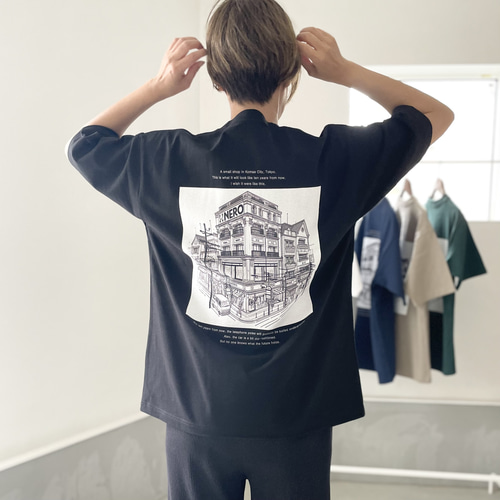 MEDM 半袖 Tシャツ ロゴ バックプリント 大人気 男女兼用 ルーズ tシャツ 別注カラー キャット・ドッグ アニマルフォトプリント