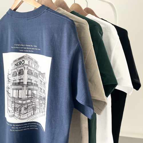 ユニセックス】春〜秋まで！厚手USAコットン バックプリントTシャツ 5