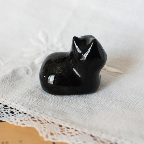 古い黒ネコの置き物 Philip Laureston イギリス フィリップロー