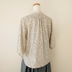 Botanical flower blouse アイボリー Ｍ～Ｌサイズ 6枚目の画像