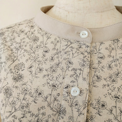 Botanical flower blouse アイボリー Ｍ～Ｌサイズ 3枚目の画像