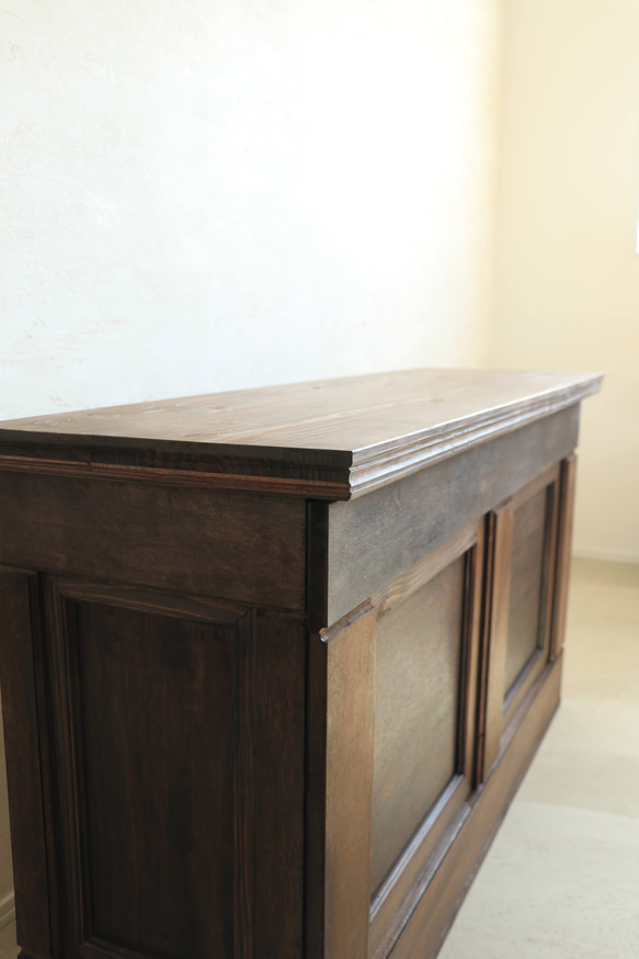 折畳みアンティークレジカウンター  折たたみテーブル プランツスタンド 水槽 商品ディスプレイ 店舗什器 マルシェ 11枚目の画像