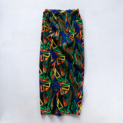 非洲蠟印花寬錐形褲 Kuduma 第3張的照片