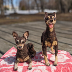 【ドル君♡立ちスタイル】ミニピン　オーダー　羊毛フェルト 4枚目の画像