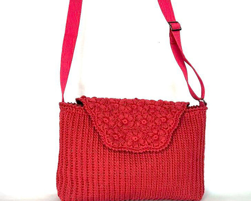 美品✨ ヒロフ　ハンドバッグ　ポシェット　サコッシュ　ロゴ刻印　赤　レッド 甲羅デザイン サコッシュ＊Red 赤＊ ショルダーバッグ〈亀甲