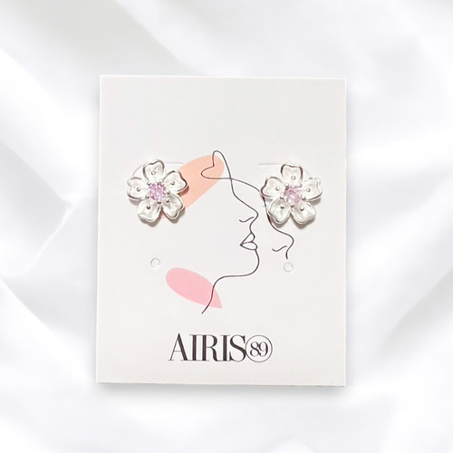 ピアス 18K レディース アレルギー対応 小さめ さくら 桜 サクラ