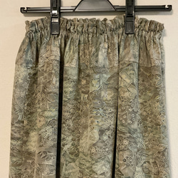 着物リメイク Ｕ ギャザースカート シルク   着物スカート 2枚目の画像