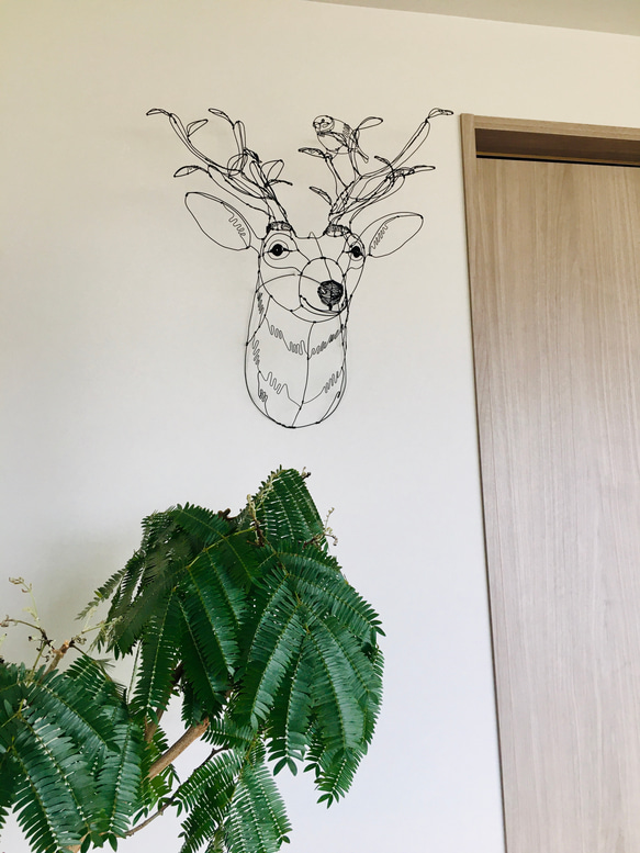 ワイヤーアート　ワイヤークラフト  鹿 tree 9枚目の画像