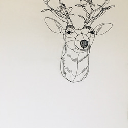 ワイヤーアート　ワイヤークラフト  鹿 tree 2枚目の画像