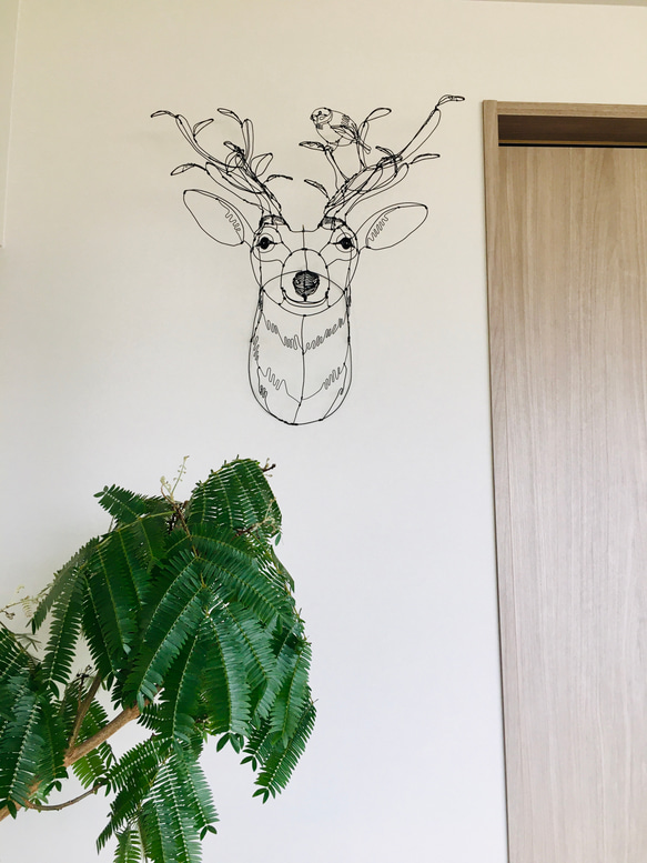 ワイヤーアート　ワイヤークラフト  鹿 tree 4枚目の画像