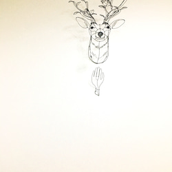 ワイヤーアート　ワイヤークラフト  鹿 tree 4枚目の画像