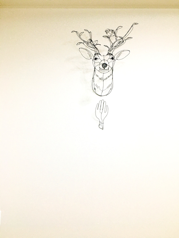 ワイヤーアート　ワイヤークラフト  鹿 tree 4枚目の画像