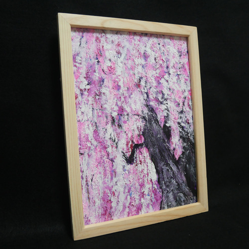 油彩画 洋画 (油絵額縁付きで納品対応可) WSM 「富士に桜」 小川