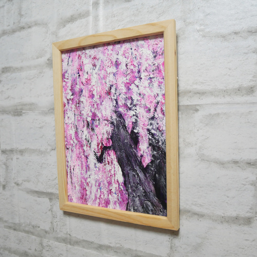 さくら雲ー立体ー』油絵 絵画 アトリエ風の通☆Etsuki Misu 通販