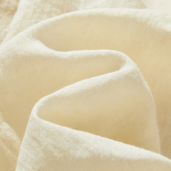 引人注目的蕾絲長裙，100% 亞麻，淺黃色，240325-2 第15張的照片