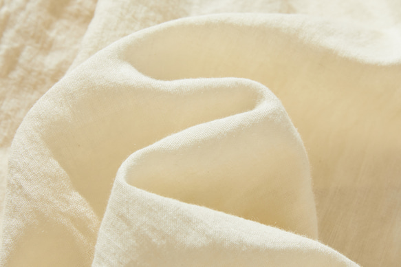 引人注目的蕾絲長裙，100% 亞麻，淺黃色，240325-2 第15張的照片