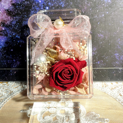 母の日 ギフト くすみカラー 花 香水瓶 プリザーブドフラワー　ミニサイズ 4枚目の画像