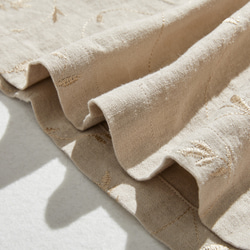 シルエットで魅せる、上質感のある刺繍生地ジャンパースカート　コットンリネン 　230930-2 10枚目の画像