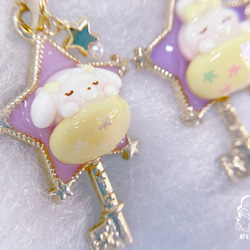 ♡手描き原画♡魔法使いうさちゃんのキラキラスノードーム