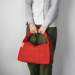 パファーバッグ セミショルダー キルティング キルト シングルハンドル エアリー 太ベルト 秋冬バッグ 軽い B-198 9枚目の画像