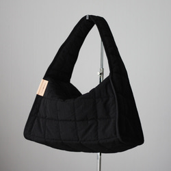 パファーバッグ セミショルダー キルティング キルト シングルハンドル エアリー 太ベルト 秋冬バッグ 軽い B-198 2枚目の画像
