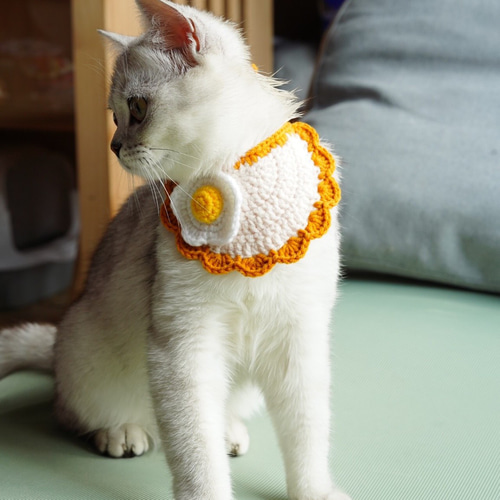 EMY's Gallery 猫襟 ワンちゃん襟 首輪 カギ編み 犬襟 つけ襟