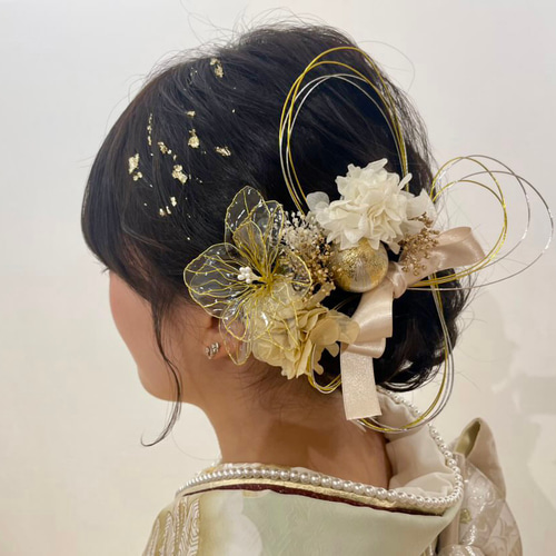 アメリカンフラワー 結婚式髪飾り ウェディング ヘッドドレス 成人式