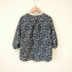 Botanical flower blouse ネイビー Ｍ～Ｌサイズ 11枚目の画像