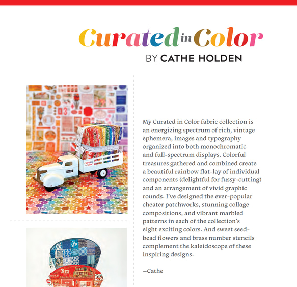 「Curated in Color」moda Charm Pack (カットクロス42枚）Cathe Holden 3枚目の画像