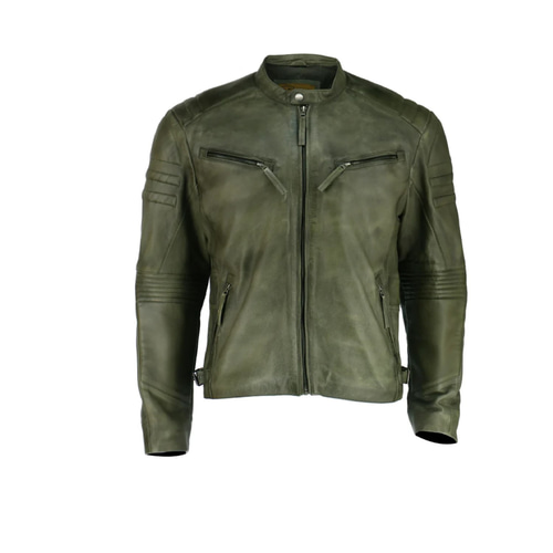 ヤギ革ユーズド加工ビンテージスタイルジャケット Goat Leather