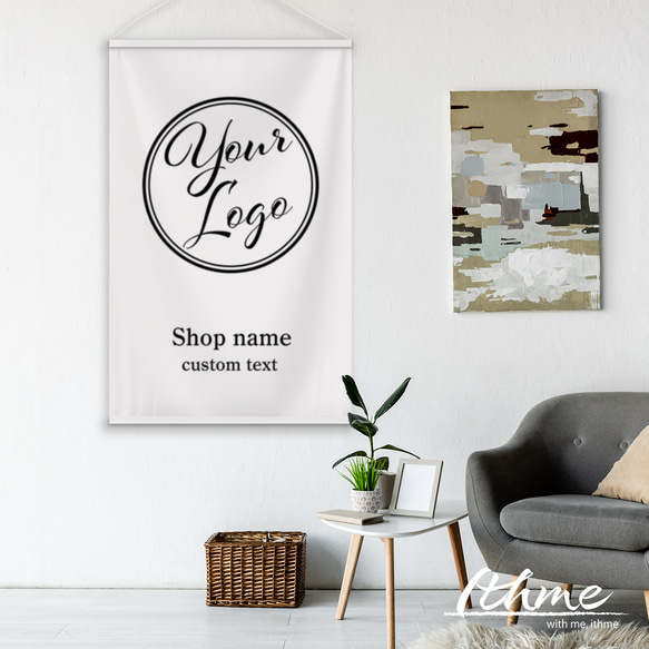 ロゴ入り本格タペストリー/logo★名入れ【アイコン ショップ名入り イベント 布看板 バナー オーダー】 9枚目の画像