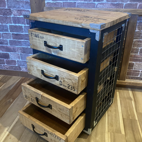 ヴィンテージ⭐︎アンティークトランク風チェスト 【公式通販】