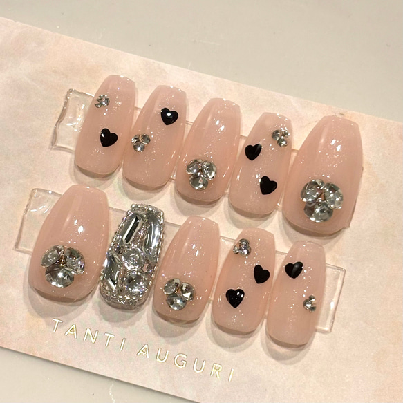 ♥ハート ダイヤ ジェルネイルチップ♥ ネイルチップ（つけ爪） Yuri