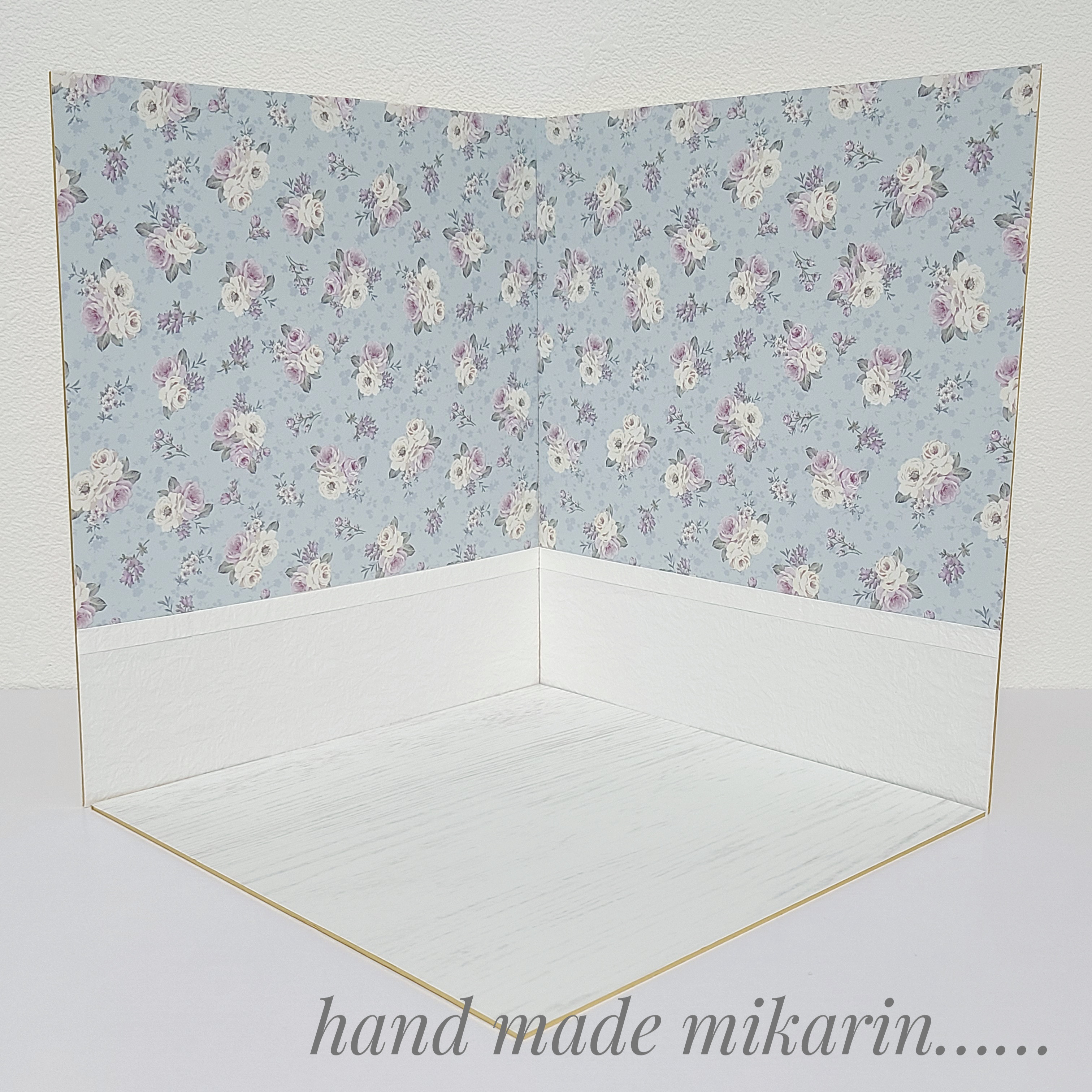 出窓ドールハウス　背景ボード　撮影ボード 撮影用背景ボード（ブルーシャビー）【ドールハウス】 その他