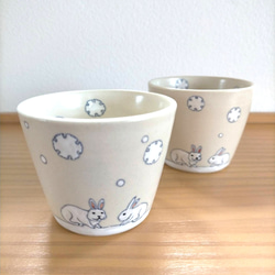 手描きの絵付け]染付ぶどう文そば猪口 おちょこ・ぐい呑み・徳利