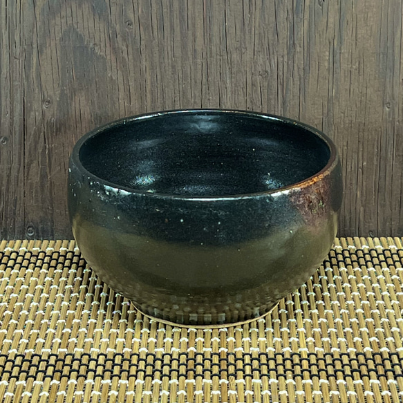 陶器 とん汁碗　黒【240401】 1枚目の画像