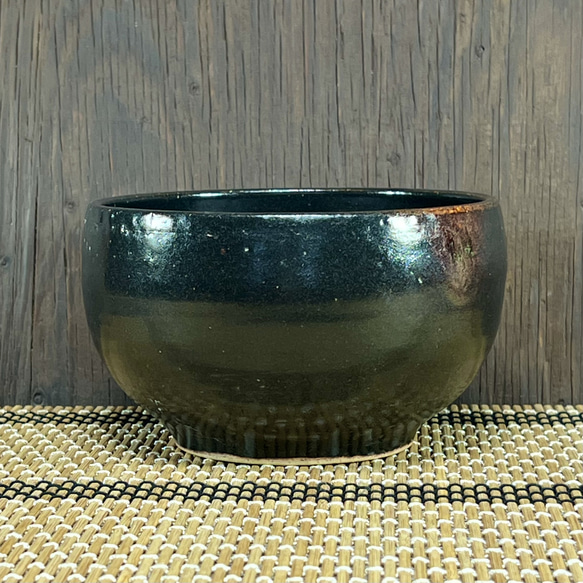 陶器 とん汁碗　黒【240401】 2枚目の画像