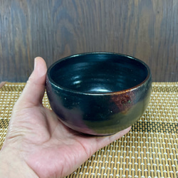 陶器 とん汁碗　黒【240401】 5枚目の画像