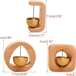 ドアチャイム ドアベル 玄関チャイム ドア鈴 風鈴 玄関呼び鈴 風鈴のような優しい音 磁気ドアベル 木製 取付簡単 8枚目の画像