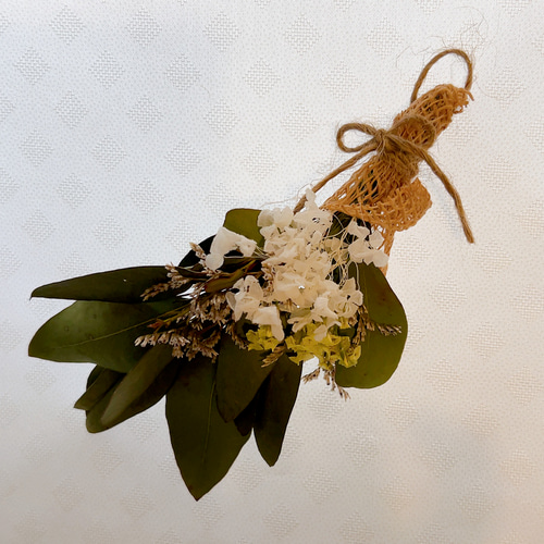 受注制作アナベルとユーカリのナチュラルリース