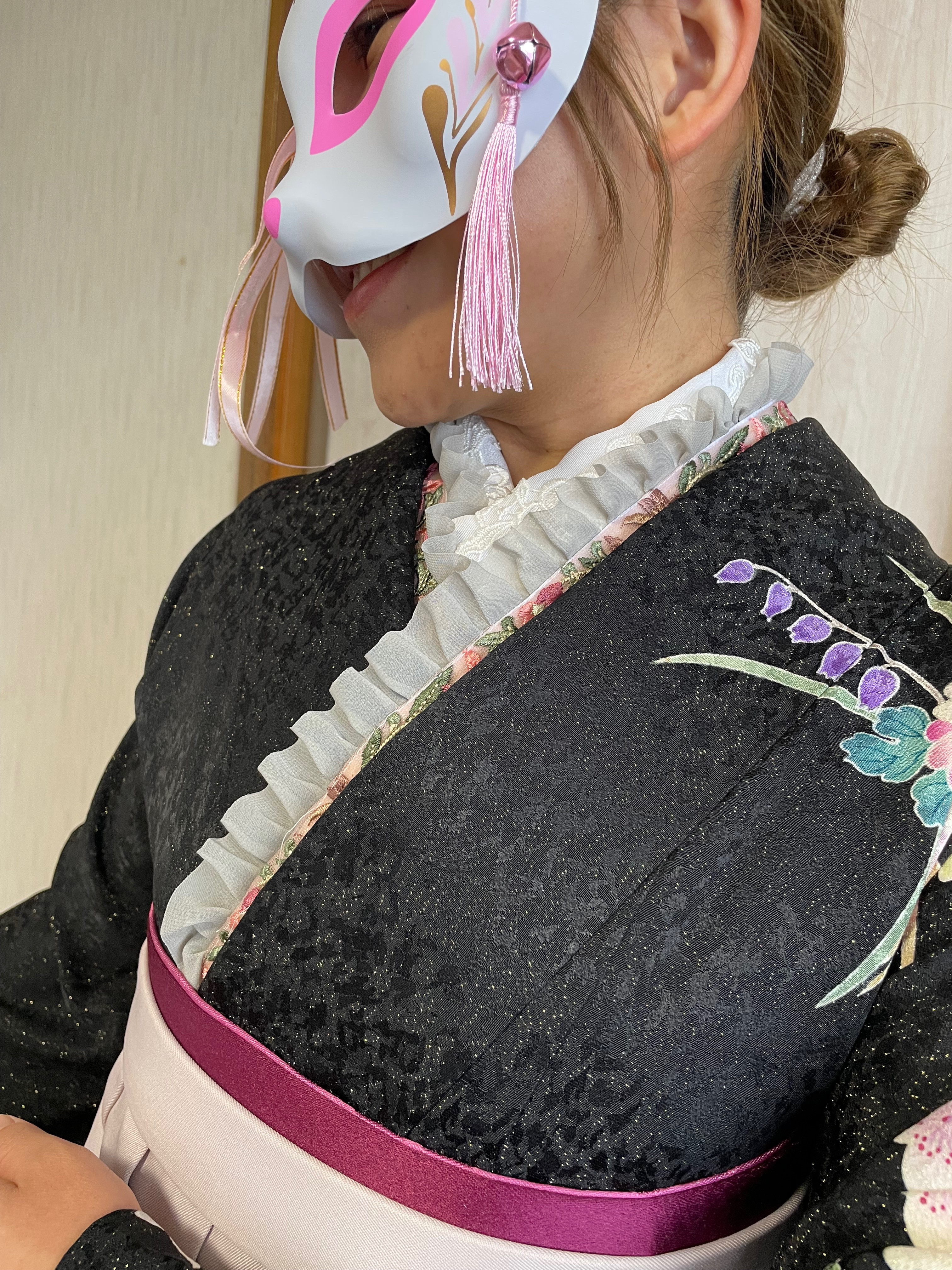 重ね襟 重ね襟♡29（送料無料）重ね襟 半襟 伊達えり フリル