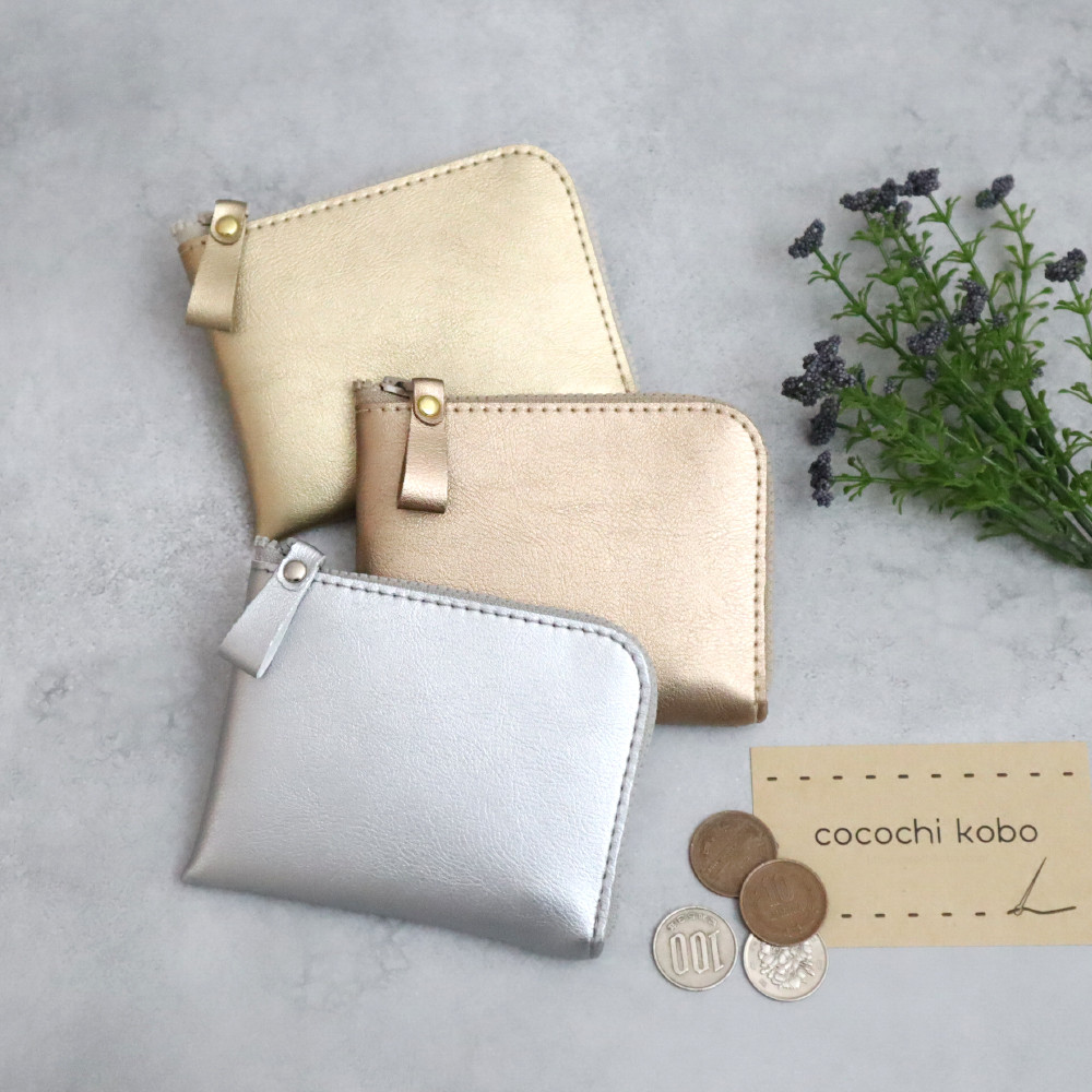 【3色】薄型ミニ財布［お札＆カードも入って小銭も見やすい］超軽量で水や傷に強い丈夫な上質人工皮革製（受注生産）