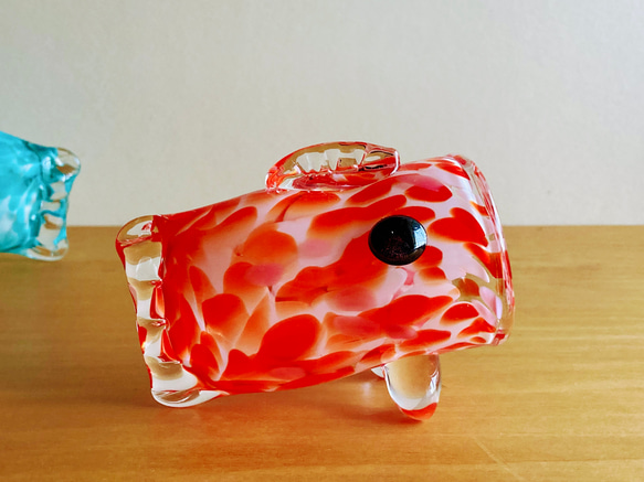 ガラスのこいのぼり　赤色1 【端午の節句】こどもの日　鯉のぼり 2枚目の画像