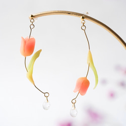 春色チューリップのピアス/イヤリング 6枚目の画像