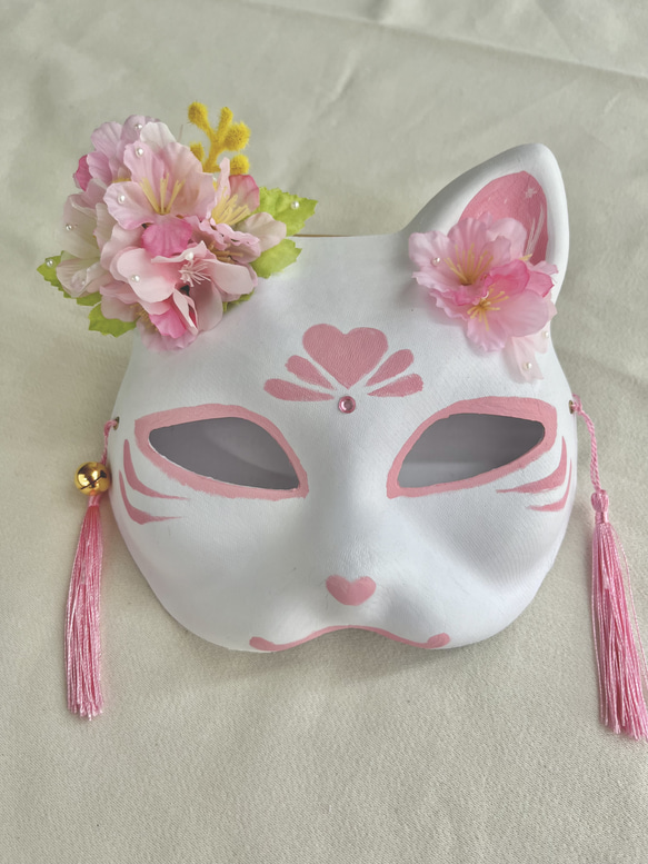 桜の花の猫面② 1枚目の画像