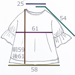 リネンキャンディスリーブブラウス（ホワイト） 8枚目の画像