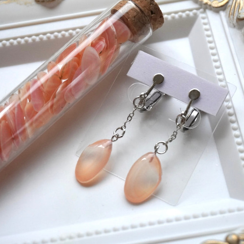 ゆらゆら揺れるさくら貝イヤリング/ピアス シルバー イヤリング 
