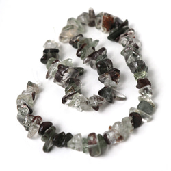 ガーデンクォーツ 水晶 大粒 さざれ 38㎝ 連 天然石  アクセサリー材料 ジェムストーン 4枚目の画像