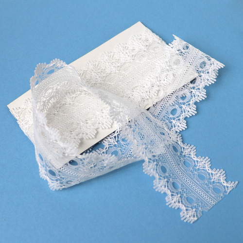 チュールレースリボン 幅3.5cm 長さ1m アクセサリー材料 服飾材料 紐